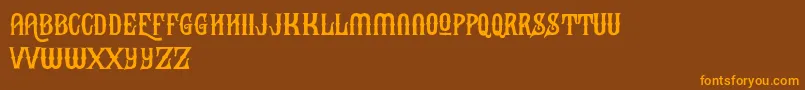 BlackHeatFree Font – Orange Fonts on Brown Background