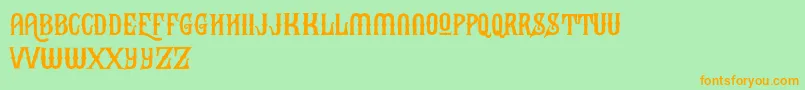 BlackHeatFree Font – Orange Fonts on Green Background