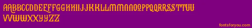 BlackHeatFree Font – Orange Fonts on Purple Background