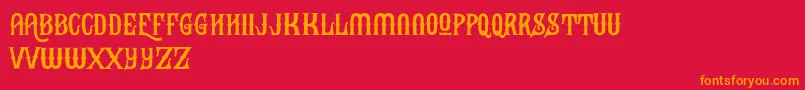 BlackHeatFree Font – Orange Fonts on Red Background
