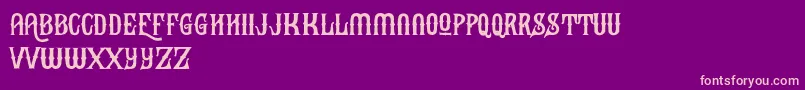 BlackHeatFree Font – Pink Fonts on Purple Background
