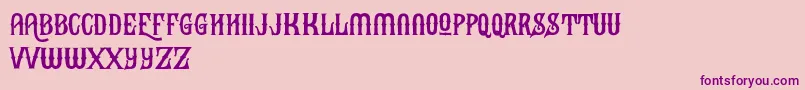 BlackHeatFree Font – Purple Fonts on Pink Background