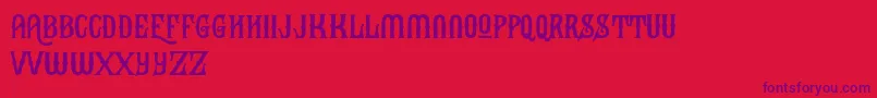 BlackHeatFree Font – Purple Fonts on Red Background