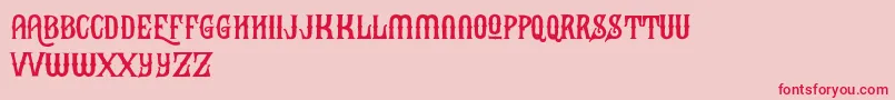 BlackHeatFree Font – Red Fonts on Pink Background
