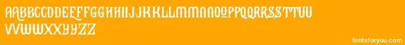 BlackHeatFree Font – White Fonts on Orange Background