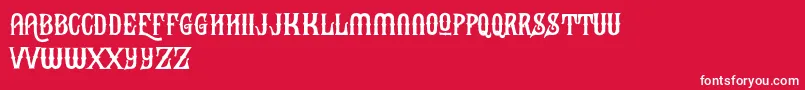 BlackHeatFree Font – White Fonts on Red Background