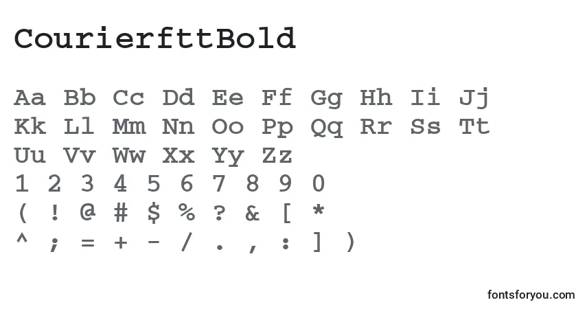 Шрифт CourierfttBold – алфавит, цифры, специальные символы