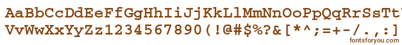 Шрифт CourierfttBold – коричневые шрифты на белом фоне
