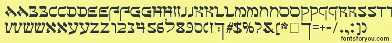 Sefer Font – Black Fonts on Yellow Background