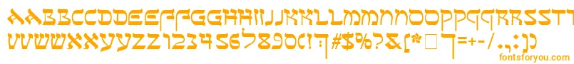 Подробнее о шрифте Sefer Шрифт Sefer – оранжевые шрифты на белом фоне