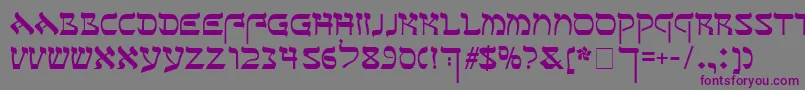 Sefer Font – Purple Fonts on Gray Background