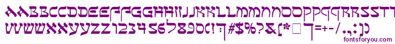 Sefer Font – Purple Fonts on White Background