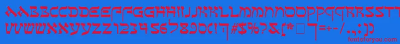 Шрифт Sefer – красные шрифты на синем фоне