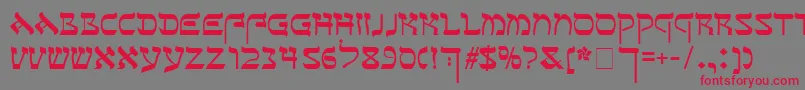 Sefer Font – Red Fonts on Gray Background