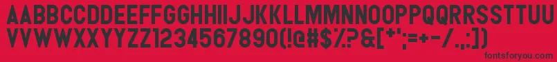 TorqueSense Font – Black Fonts on Red Background