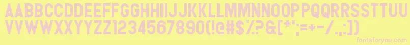 TorqueSense Font – Pink Fonts on Yellow Background