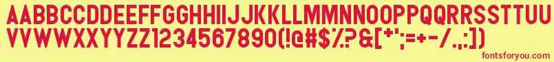 TorqueSense Font – Red Fonts on Yellow Background