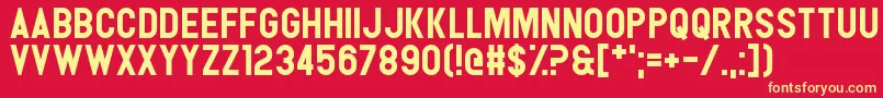TorqueSense Font – Yellow Fonts on Red Background