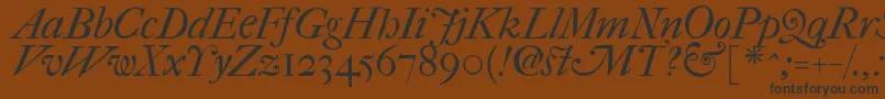 Fefcit2-fontti – mustat fontit ruskealla taustalla