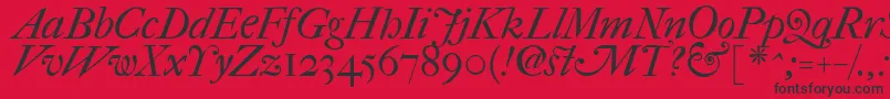 Fefcit2 Font – Black Fonts on Red Background