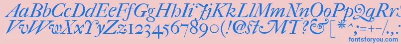 Fefcit2 Font – Blue Fonts on Pink Background
