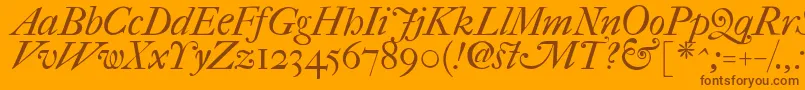 Fefcit2 Font – Brown Fonts on Orange Background