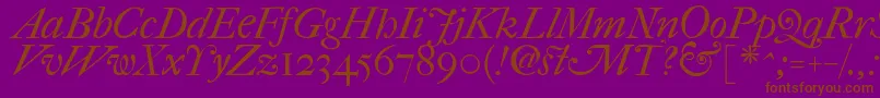 Fefcit2 Font – Brown Fonts on Purple Background