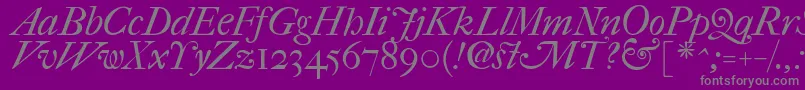 Fefcit2 Font – Gray Fonts on Purple Background