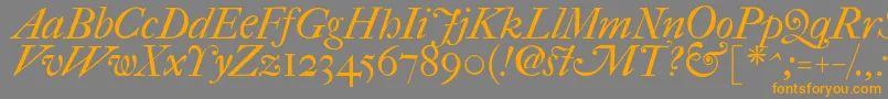 Fefcit2 Font – Orange Fonts on Gray Background