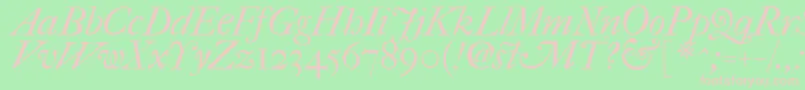 Fefcit2 Font – Pink Fonts on Green Background