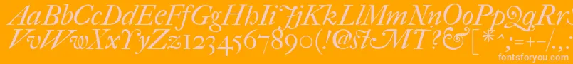 Fefcit2 Font – Pink Fonts on Orange Background