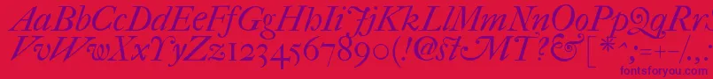 Fefcit2 Font – Purple Fonts on Red Background