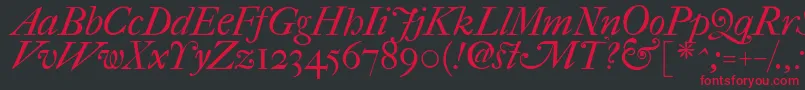Fefcit2 Font – Red Fonts on Black Background