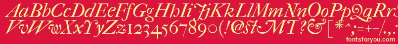 Fefcit2 Font – Yellow Fonts on Red Background