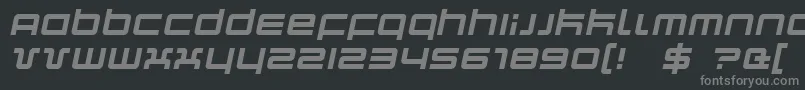 Czcionka Quarki – szare czcionki na czarnym tle