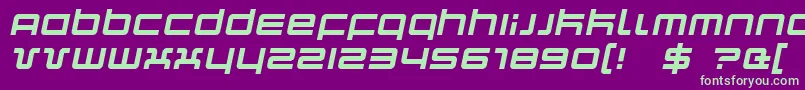 Quarki Font – Green Fonts on Purple Background
