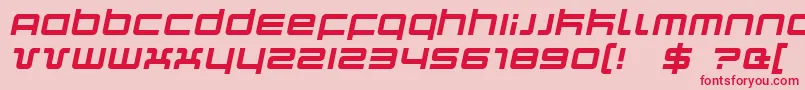 Czcionka Quarki – czerwone czcionki na różowym tle