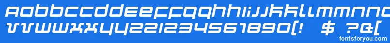 Quarki Font – White Fonts on Blue Background