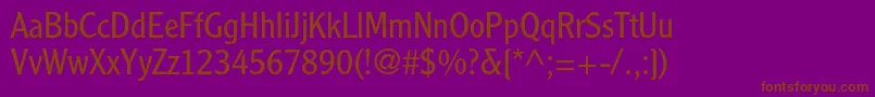 Шрифт ClearfacegothicltstdLight – коричневые шрифты на фиолетовом фоне