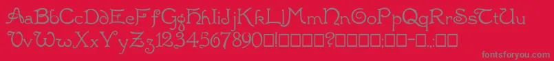 Radaern Font – Gray Fonts on Red Background