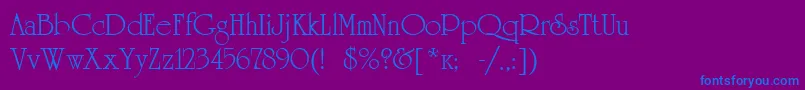 Unicorn Font – Blue Fonts on Purple Background