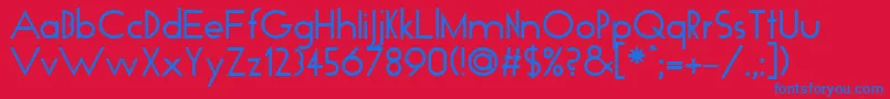Ft37 Font – Blue Fonts on Red Background