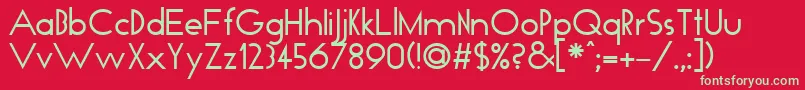 Ft37 Font – Green Fonts on Red Background