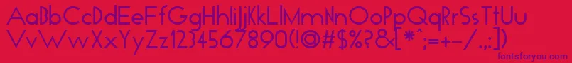 Ft37 Font – Purple Fonts on Red Background