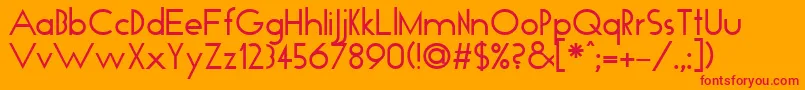 Ft37 Font – Red Fonts on Orange Background