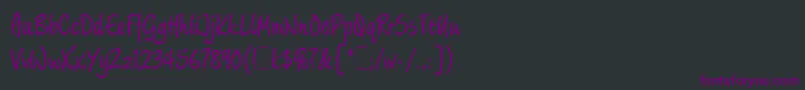 Шрифт LimehouseScriptLetPlain.1.0 – фиолетовые шрифты на чёрном фоне