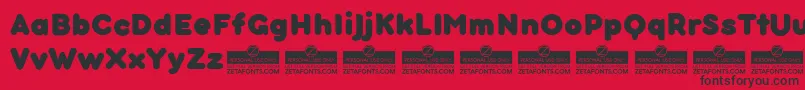 BubbleboddyneueExtraboldTrial Font – Black Fonts on Red Background