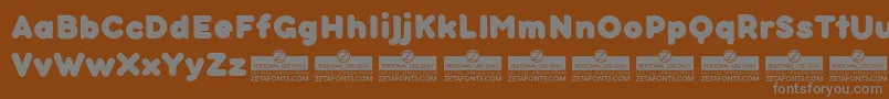 BubbleboddyneueExtraboldTrial Font – Gray Fonts on Brown Background