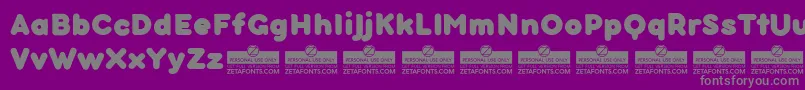BubbleboddyneueExtraboldTrial Font – Gray Fonts on Purple Background
