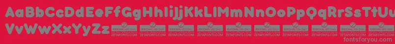 BubbleboddyneueExtraboldTrial Font – Gray Fonts on Red Background